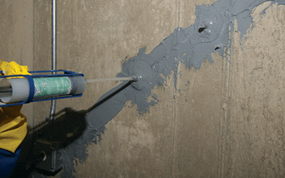 Interior Basement Wall Crack Repair